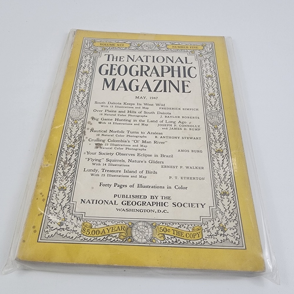 National Geographic Magazine May 1947 No Insert